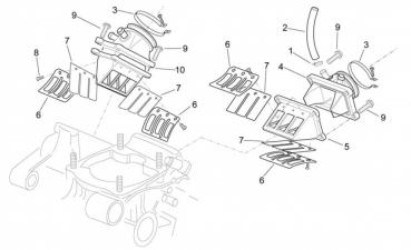 Lamellenstopper Einlassmembrane Aprilia RS250 original gebraucht AP8600081