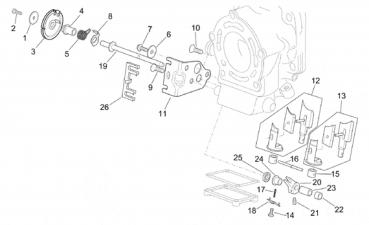 Buchse Distanzstück Auslasssteuerung Aprilia RS250 original Neuteil AP8600038