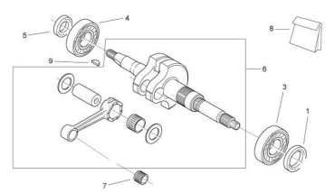 Preview: Kurbelwellenlager rechts Aprilia Mojito SR 50 ditech original NTN 6204 PX32V85