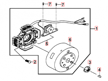 Lichtmaschine mit Polrad TGB Bullet original