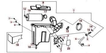 Preview: Clip Halter für Luftfilter Kasten TGB Blade Target original Preview: Clip Halter für Luftfilter Kasten TGB Blade Target original