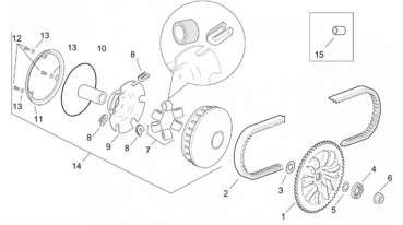 Preview: Mutter für Variomatik Aprilia SR125