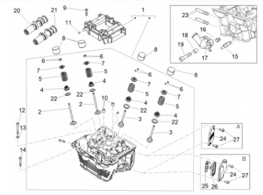 Preview: Buchse Thermostat Gehäuse Aprilia RS125 4T