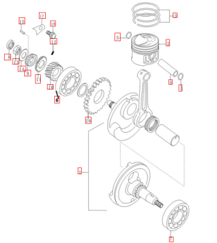 Preview: Kolbenbolzenclip Online Bestia 125