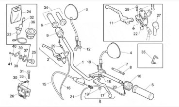 Halteschelle für Kupplungshebelhalter Aprilia Classic 125