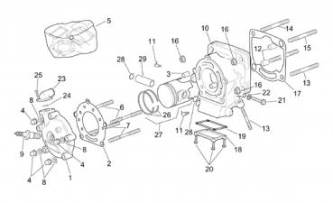Deckel Auslasssteuerung Aprilia RS250 AP8600018 Neuteil