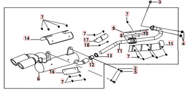 Feder für Auspuff Krümmer TGB Blade 550 original