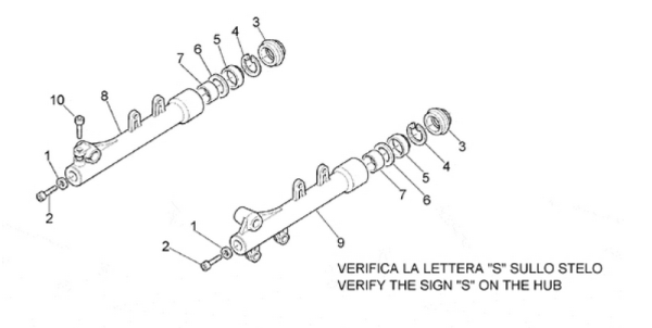 Gabel Standrohr Tauchrohr rechts Leonardo 125 150