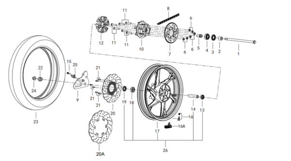 Bremsscheibe hinten QJMOTOR hinten