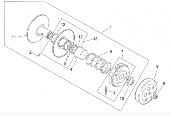 Kupplungsglocke SR50 ditech Mojito 50 original