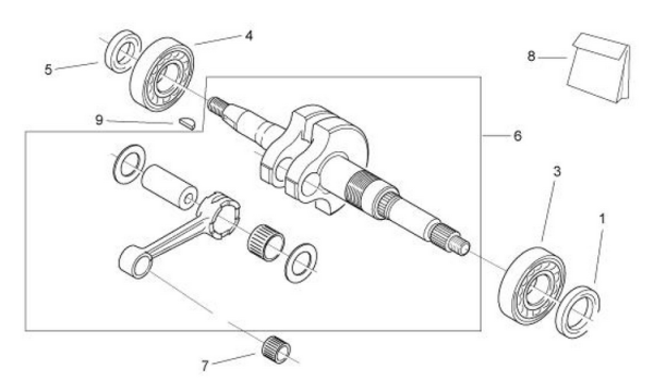 Passfeder Federkeil 12,6x5x3 original Aprilia