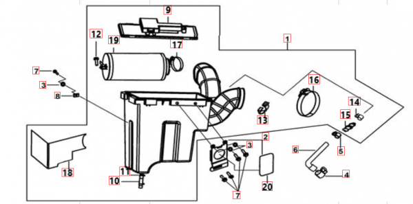 Clip Halter für Luftfilter Kasten TGB Blade Target original