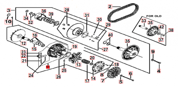 Klaue für Kupplung TGB Blade 1000 original nur Bj.2016