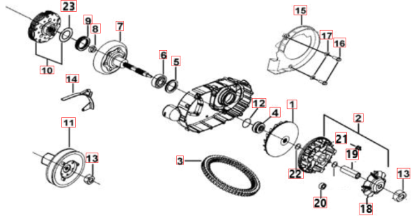 O-Ring Variomatik TGB Blade 550 original