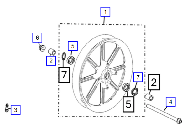 Hülse Vorderrad VMOTO Super Soco CPX
