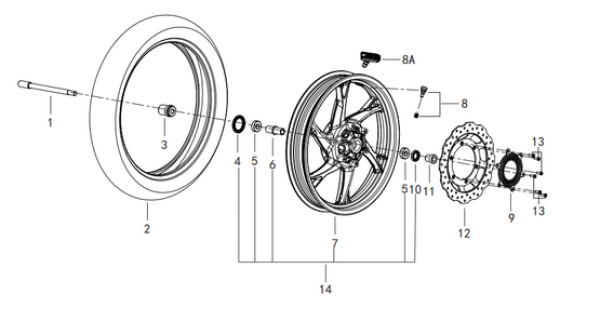 Bremsscheibe vorn QJMOTOR original