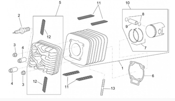Kolben Kit Aprilia SR125