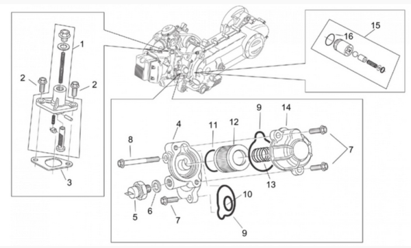 Dichtung Steuerkettenspanner Aprilia