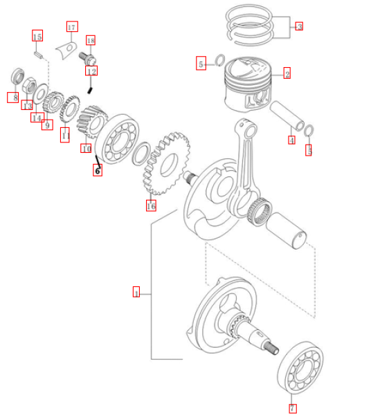 Kolbenbolzenclip Online Bestia 125