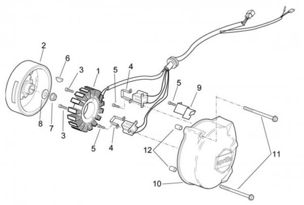 Halter Kabelhalter Lichtmaschine Aprilia RS250 AP8600381 gebraucht