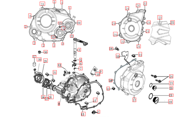 Wasserpumpendichtung Pista 125 SC125 original