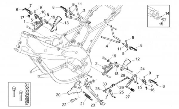 Clip Aprilia RS250 AP8120573 Neuteil