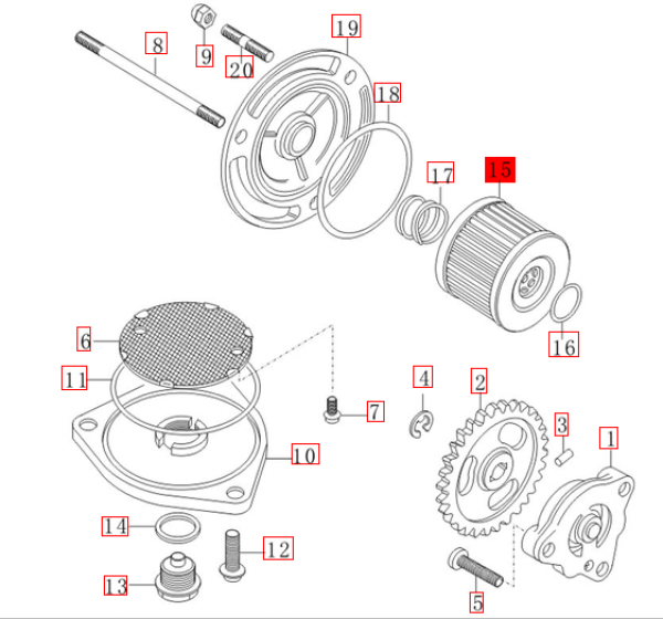 O-Ring Ölfilter Deckel Bestia 125